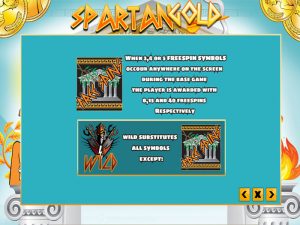 Spartan Gold paytable